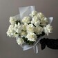 Большой белый букет из французских роз 010
