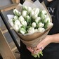 Букет из белых тюльпанов 35шт